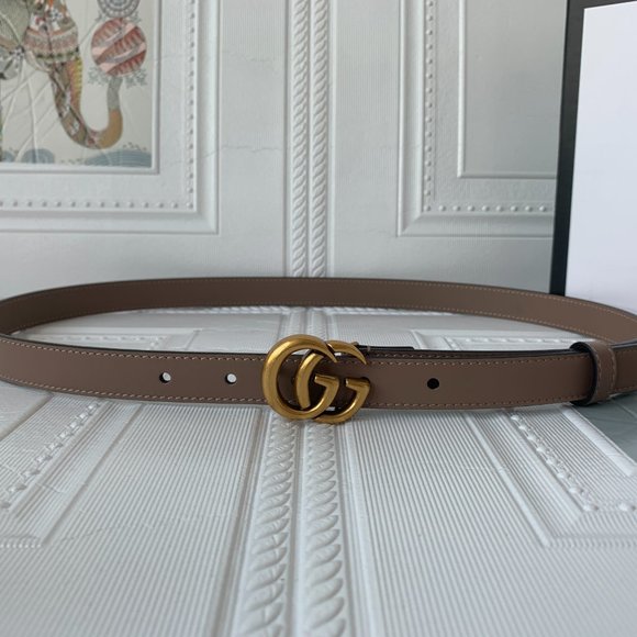 Leather belt with GG buckle main image 4
